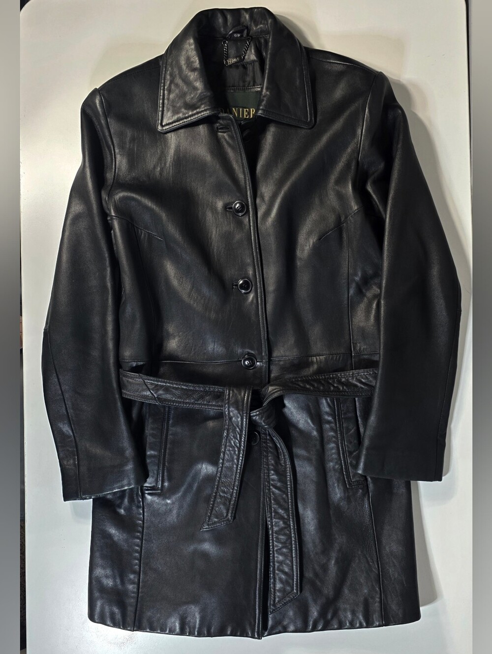 Danier mid-length Y2K leather trench coat Size XS